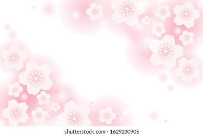 Sakura Japanese style background illustration