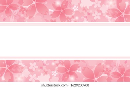 Sakura Japanese style background illustration