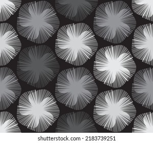 Sakura Japanese style black Flower seamless pattern