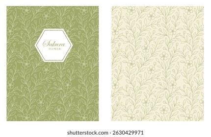 Sakura line drawing vector file for packaging design, fabric printing, wallpaper, book covers, printed materials, wrapping and accessories. The file can be customized for your work.