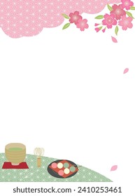 Sakura y matcha.  Florecimiento del cerezo.  