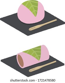 sakura mochi (japanese rice cake)