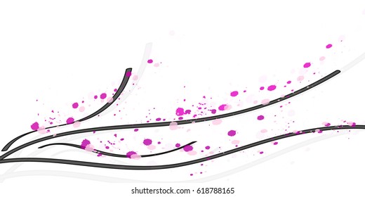 Sakura on transparent