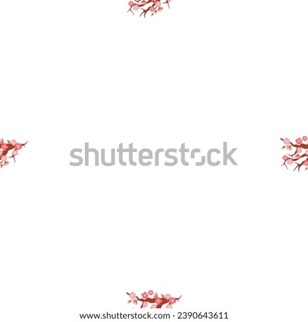 Sakura pattern vector illustration. The continual blooming sakura flowers represented everlasting cycle life and renewal The seamless sakura pattern concept explored interplay between nature and human