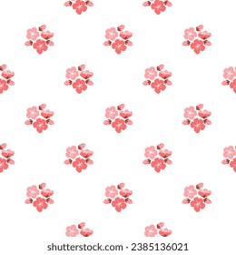 Sakura pattern vector illustration. The decorative elements incorporated repetitive sakura motifs, adding touch elegance and sophistication The seamless design showcased intricate patterns