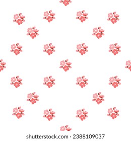Sakura pattern vector illustration. The flowery atmosphere created by sakura blossoms transported observer to realm tranquility and bliss The repeating pattern sakura blooms symbolized eternal renewal