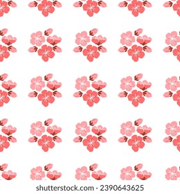 Sakura pattern vector illustration. The seamless design showcased intricate details and intricate textures blooming sakura flowers The flowery atmosphere created by sakura blossoms enveloped space