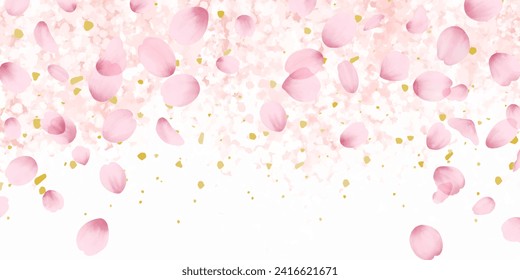 Sakura-Petalen, Kirschblütendusche, Hintergrundgrafik
