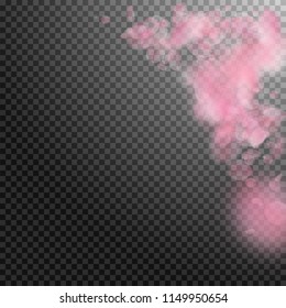 Sakura petals falling down. Romantic pink flowers corner. Flying petals on transparent square background. Love, romance concept. Extraordinary wedding invitation.