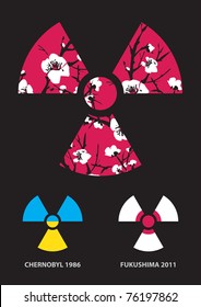 Sakura in the radiation symbol