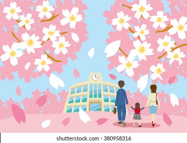 Sakura of school