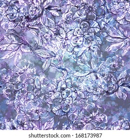 Sakura seamless pattern background. Vector, EPS 10