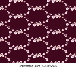 Sakura seamless pattern. Cherry blossom ornament.