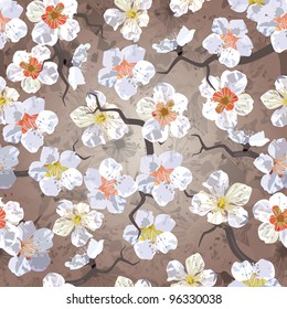 Sakura seamless pattern. EPS 10 vector illustration