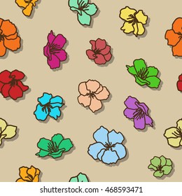 Sakura seamless pattern hand sketching.