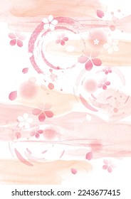 Marco de ilustración de fondo del muelle Sakura