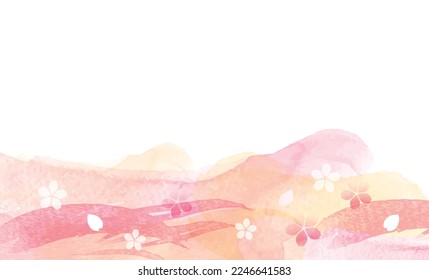 Sakura spring background illustration frame