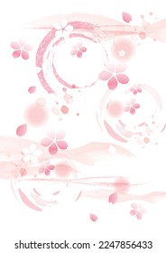 Sakura spring background illustration frame