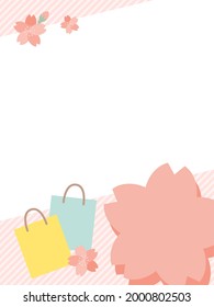 Banner Sakura y resorte (vertical, espacio de copia)