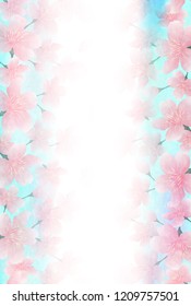 Sakura Spring New Year card background