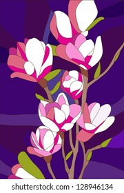 sakura / Stained glass window