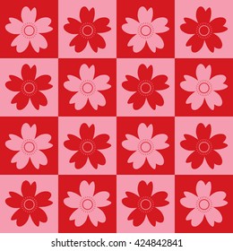 Sakura tiles pattern.sakura pattern background vector