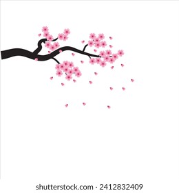 Sakura Tree Blossom vector illustration 