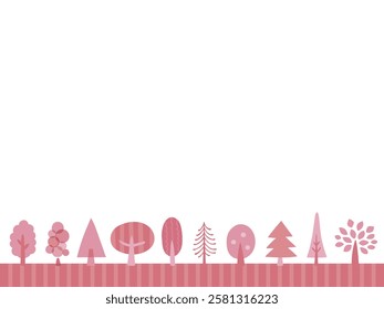 Sakura tree frame of various shapes