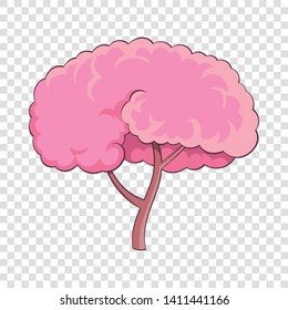 Sakura tree icon. Cartoon illustration of sakura tree vector icon for web