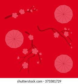 Sakura and Umbrella