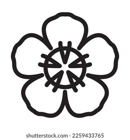 Sakura Vector Line Icon Design
