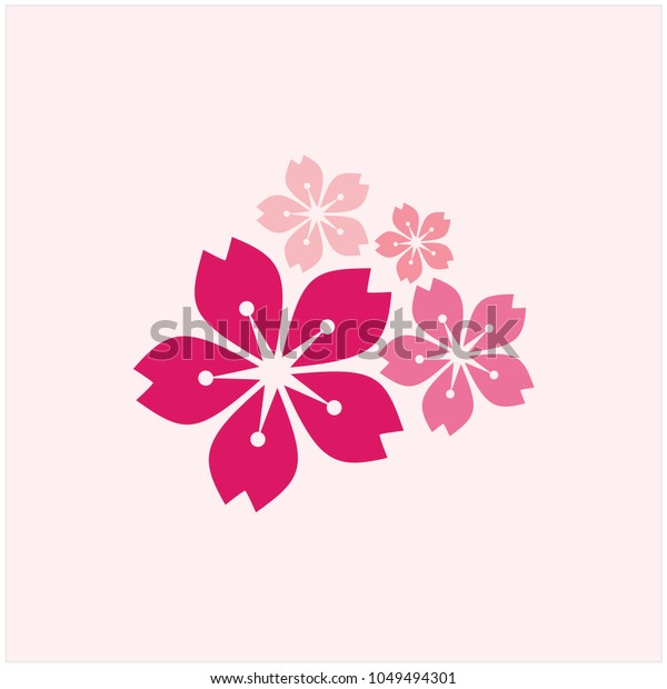 Sakura Vector Template Design のベクター画像素材 ロイヤリティフリー 1049494301