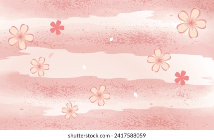 sakura,Spring Cherry Blossoms Frame Background Illustration