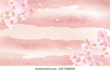 sakura,Spring Cherry Blossoms Frame Background Illustration