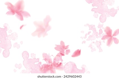 sakura,Watercolor illustration of cherry blossoms Fluffy gentle hand-drawn style illustration