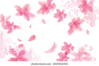 sakura,Watercolor illustration of cherry blossoms Fluffy gentle hand-drawn style illustration