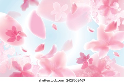 sakura,Watercolor illustration of cherry blossoms Fluffy gentle hand-drawn style illustration