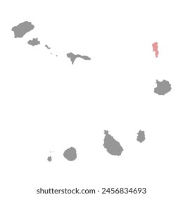 Sal island map, Cape Verde. Vector illustration.