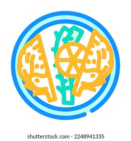 salad artichoke color icon vector. salad artichoke sign. isolated symbol illustration