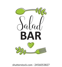 Salad bar, icon, vector, logo.