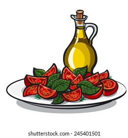 salad with basil