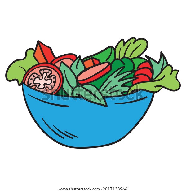 Salad Bowl Comic Vector Isolated Stock Vector (Royalty Free) 2017133966 ...