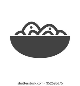 Salad, bowl, fresh icon vector image. Can also be used for food iconset. Suitable for use on web apps, mobile apps and print media.