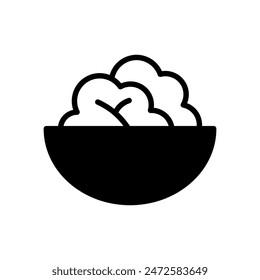 salad bowl icon symbol vector template 