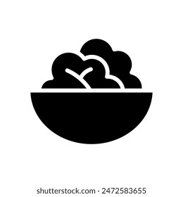 salad bowl icon symbol vector template 