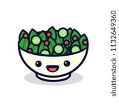Salad Bowl Vector Illustration