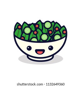 Salad Bowl Vector Illustration