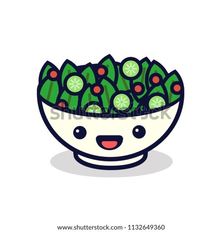 Salad Bowl Vector Illustration