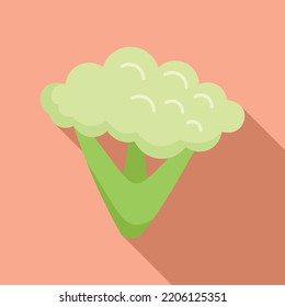 Salad brocoli icon flat vector. Vegetable broccoli. Food plant