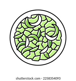 salad cabbage dish color icon vector. salad cabbage dish sign. isolated symbol illustration
